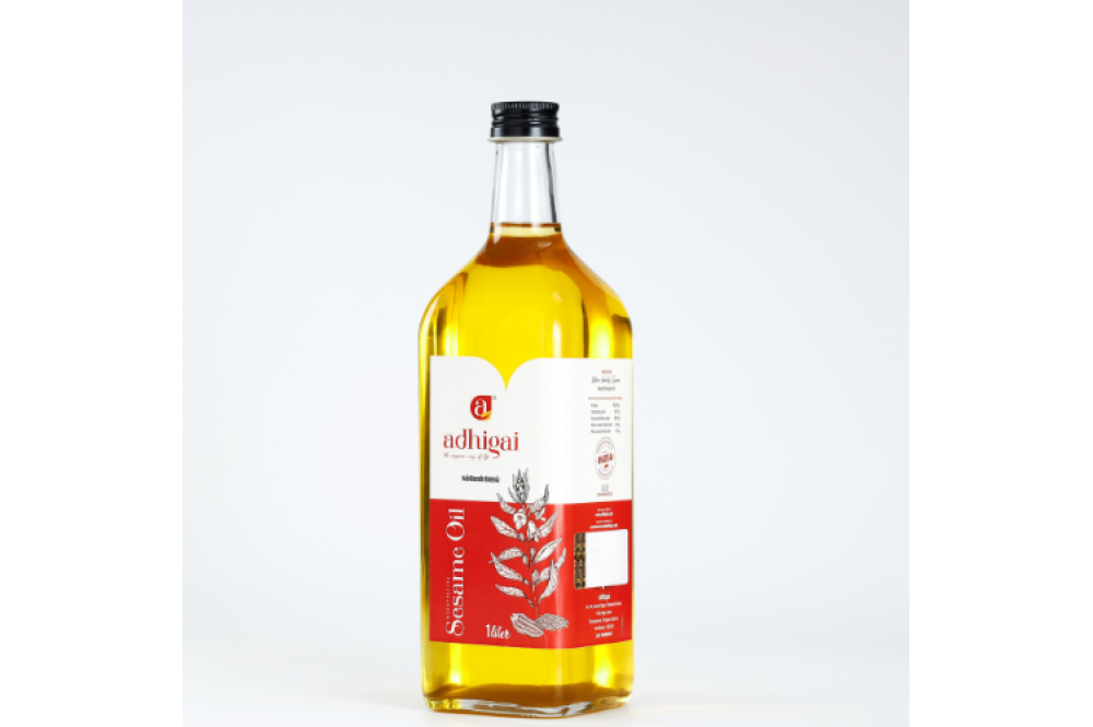 Wood-Pressed Sesame Oil (Glass Bottle)