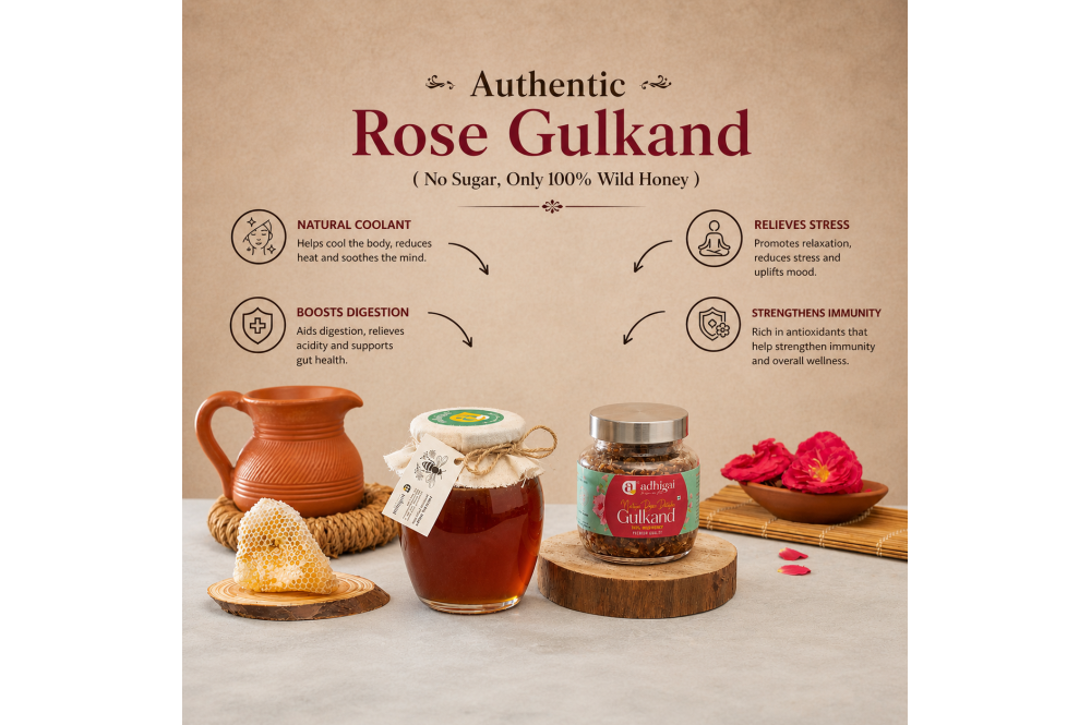Rose Gulkand – 90 Days Fermented in Wild Honey