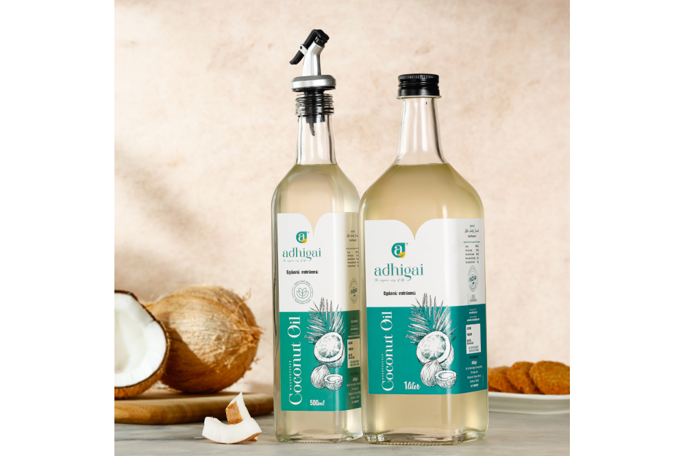 Wood-Pressed Coconut Oil (Glass Bottle)